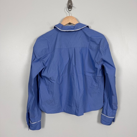 TUCKERNUCK Sail Blue Cropped Jasper Button Down - Picture 7 of 12